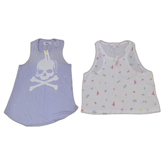Soulcycle x Sundry Tank Tops Blue White Women's Size XS Lot of 2 NWT - Picture 1 of 2